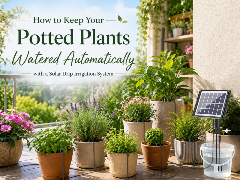 How to Keep Your Potted Plants Watered Automatically with a Solar Drip Irrigation System?