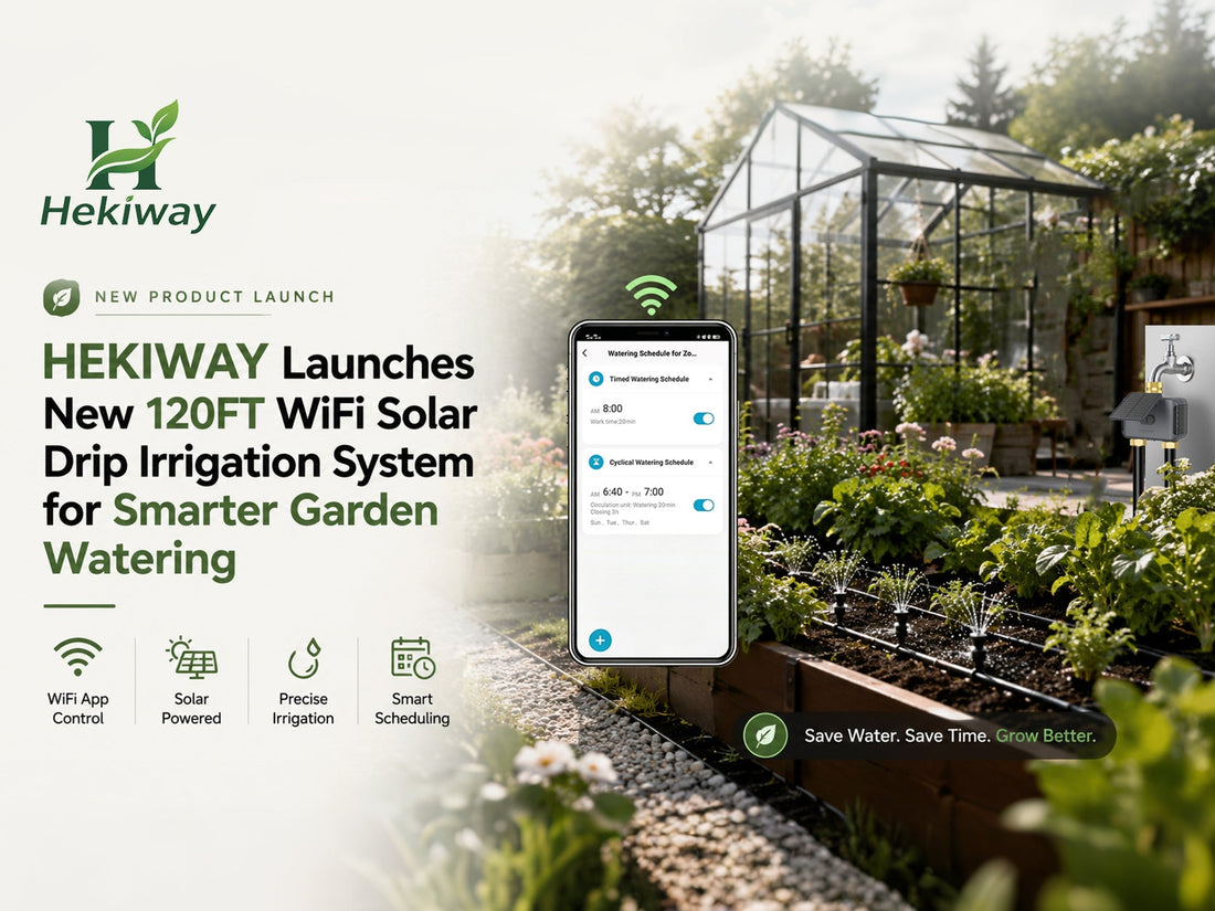 HEKIWAY Launches New 120FT WiFi Solar Drip Irrigation System for Smarter Garden Watering