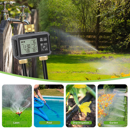 HEKIWAY - 120FT Drip Irrigation System with Smart Water Timer