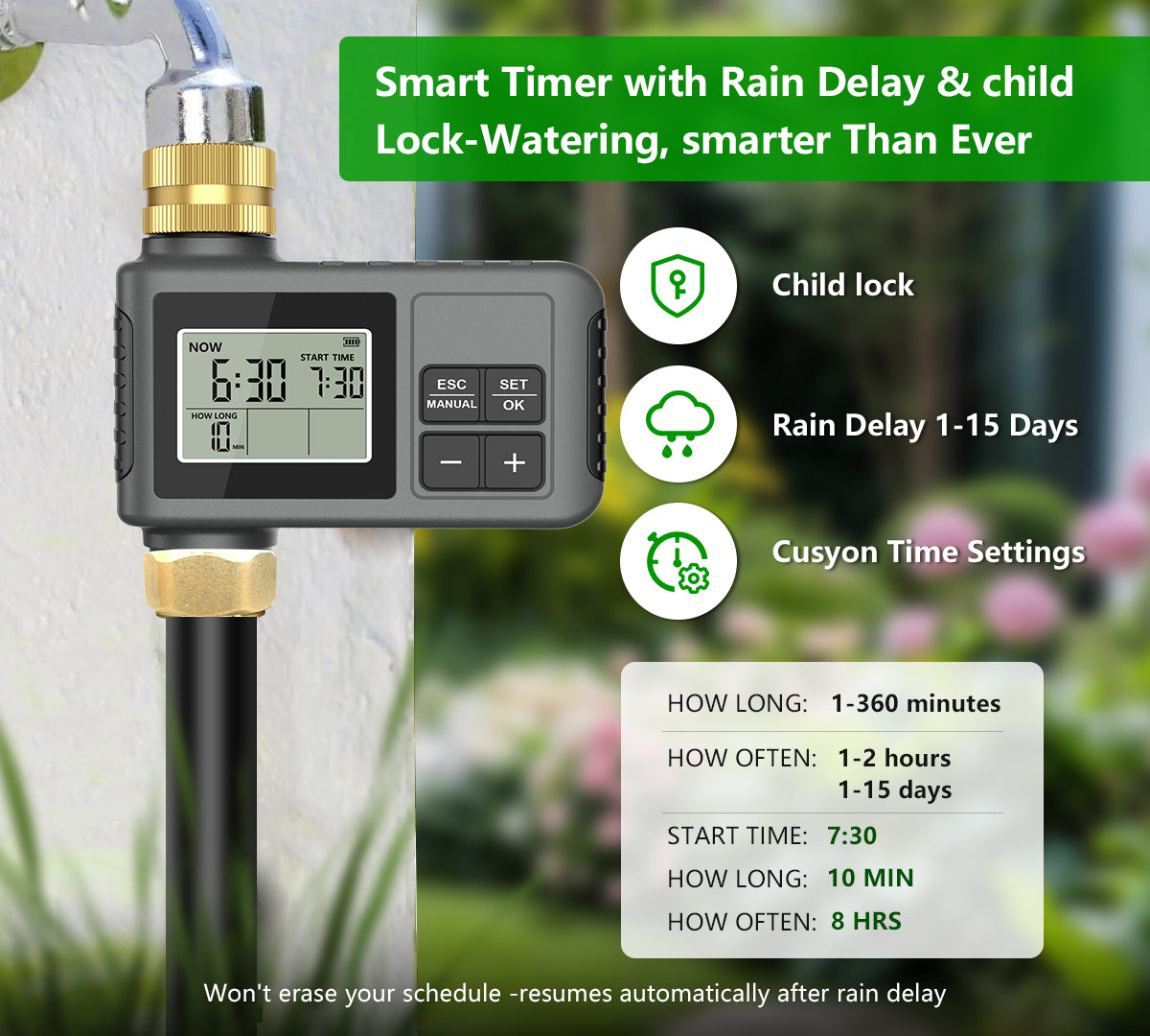 HEKIWAY - 60FT Drip Irrigation System with Water Timer