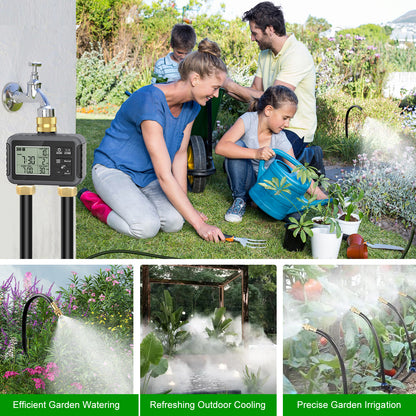 HEKIWAY - 120FT Drip Irrigation System with Smart Water Timer