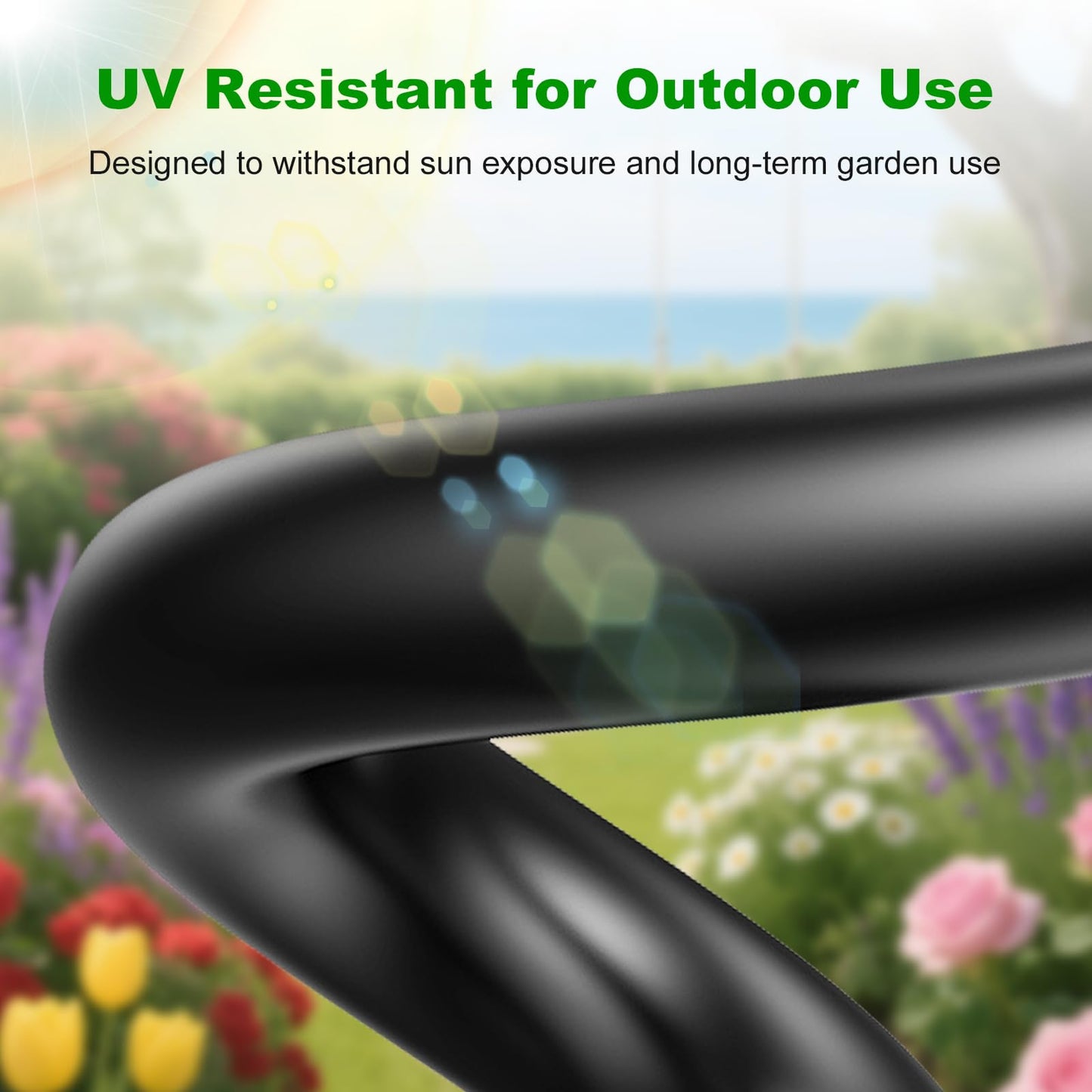 1/2 Inch Blank Drip Irrigation Tubing, 60FT Distribution Hose for Garden, Greenhouse & Raised Beds, Flexible UV-Resistant Watering Line for Drip Irrigation Systems