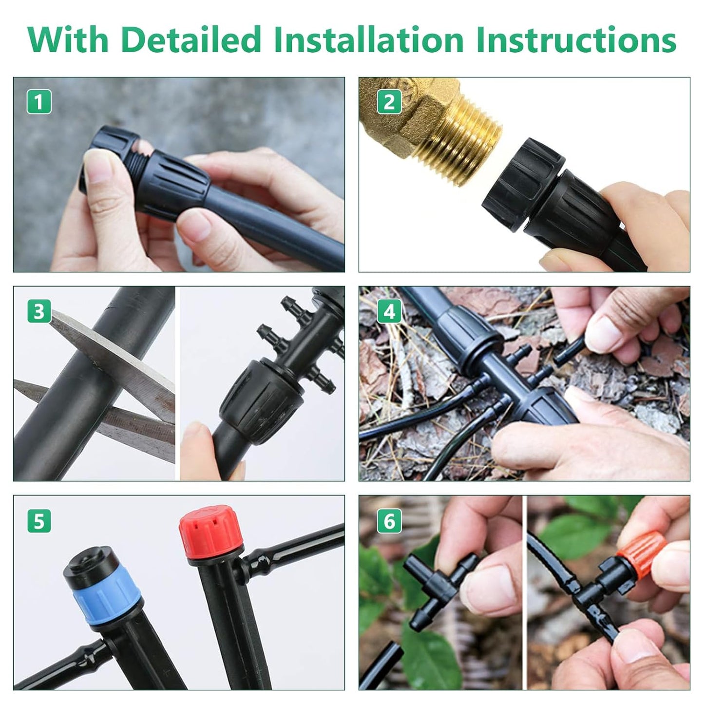 HEKIWAY - 256FT Automatic Drip Irrigation System Kit