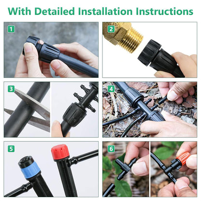 HEKIWAY - 256FT Automatic Drip Irrigation System Kit