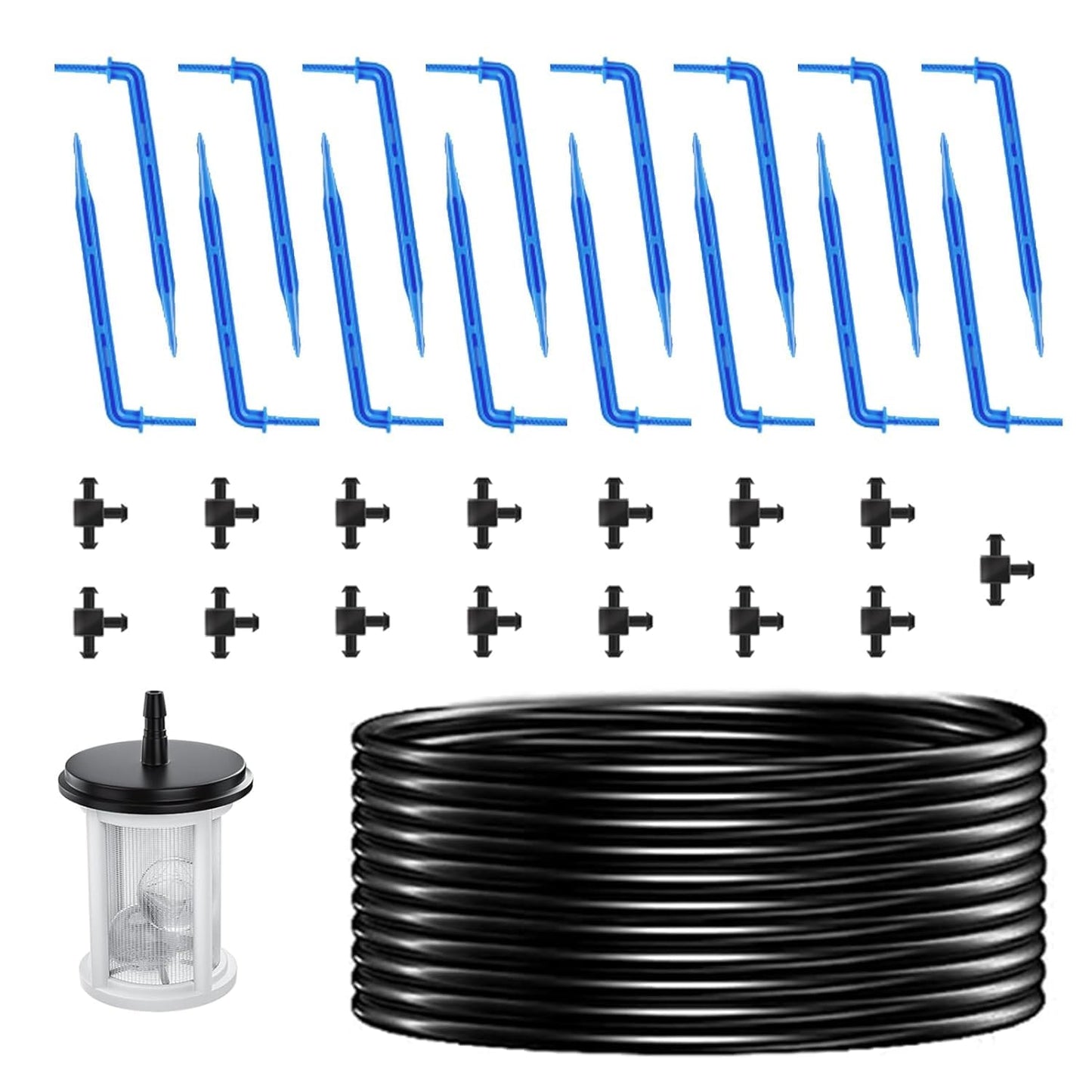 HEKIWAY - 49FT Solar Drip Irrigation Kit with Digital Screen