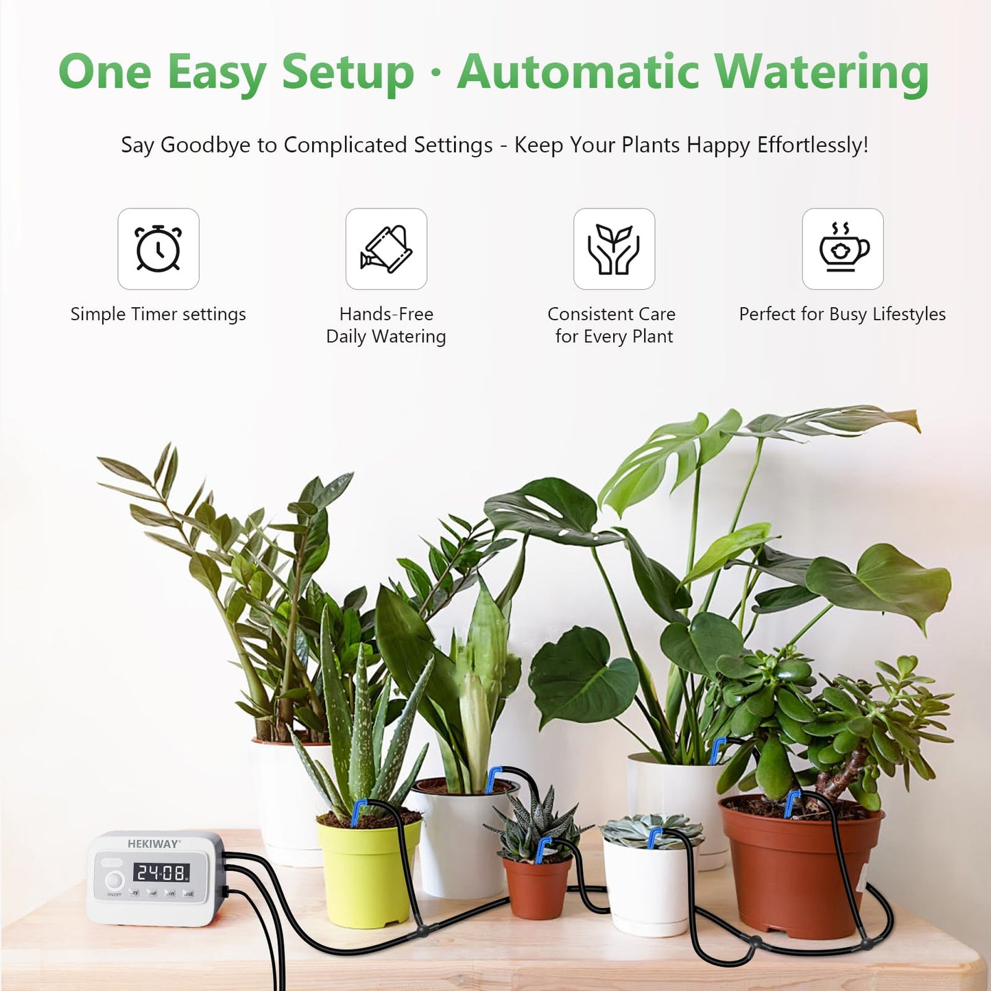 HEKIWAY - Digital Display Solar Drip Irrigation System