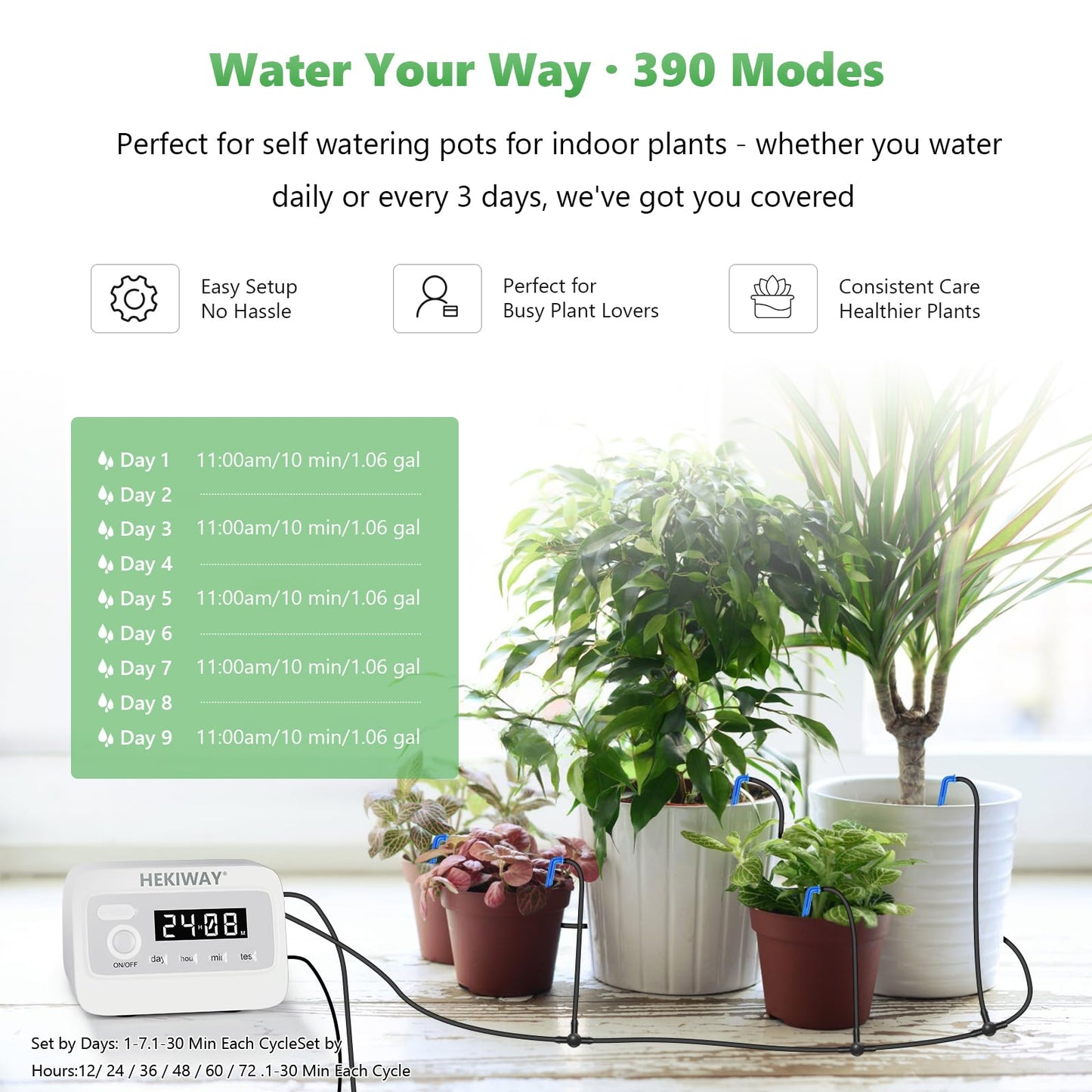 HEKIWAY - Digital Display Solar Drip Irrigation System