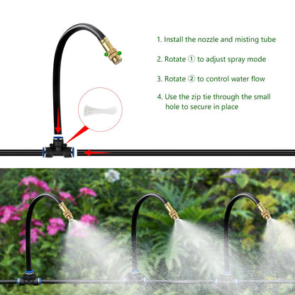HEKIWAY - 80Ft Drip Irrigation System for Garden