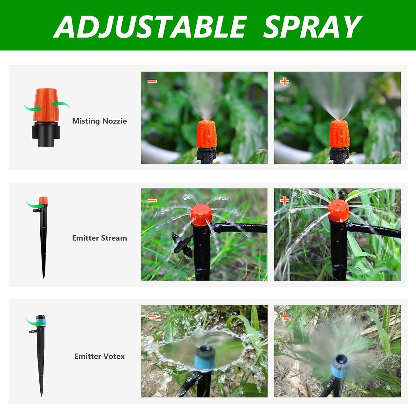 HEKIWAY - 256FT Automatic Drip Irrigation System Kit