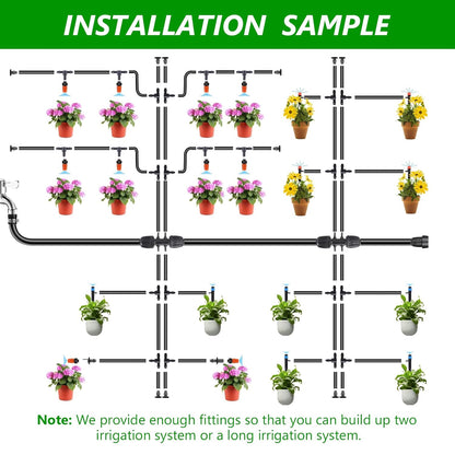 HEKIWAY - 256FT Automatic Drip Irrigation System Kit