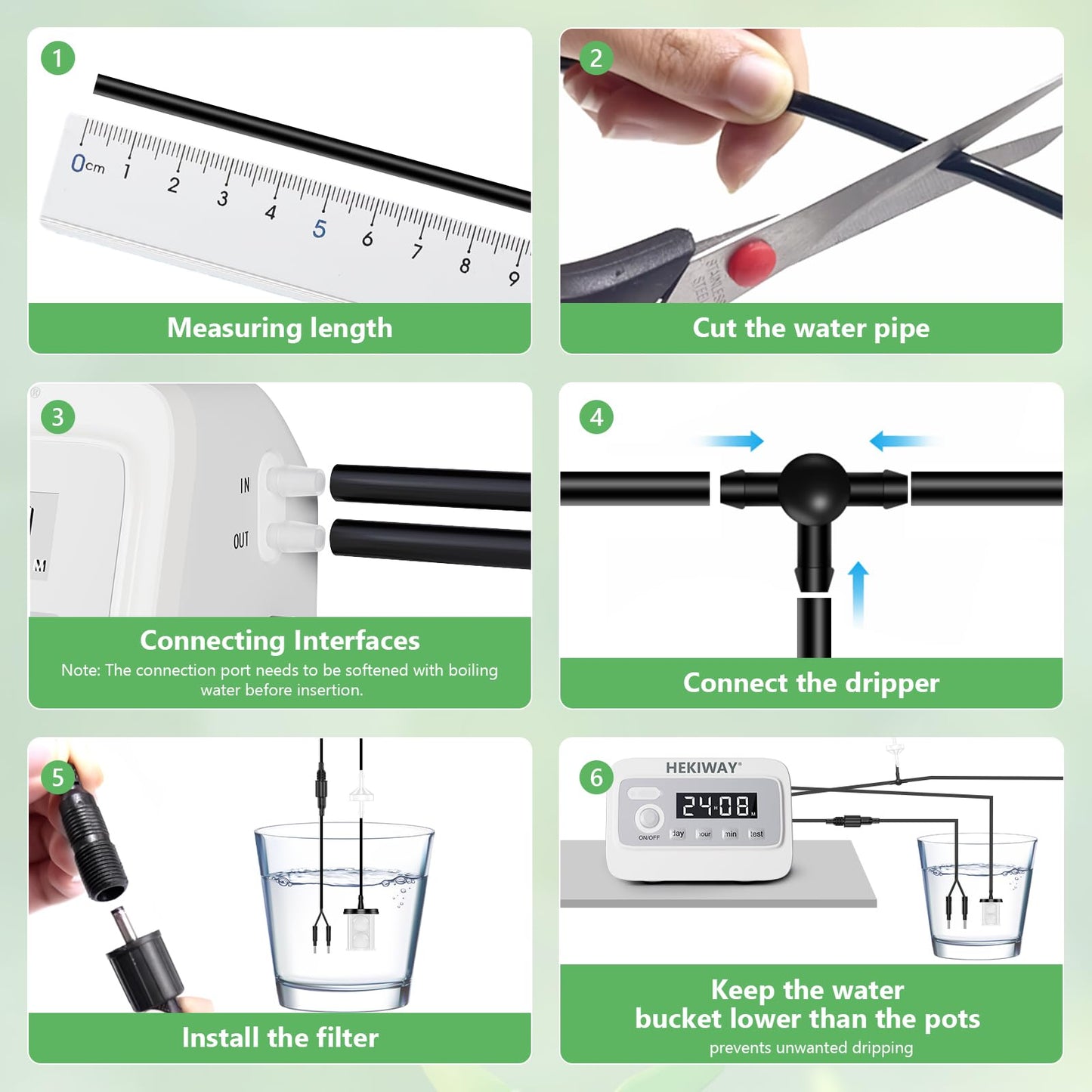 HEKIWAY - Digital Display Solar Drip Irrigation System