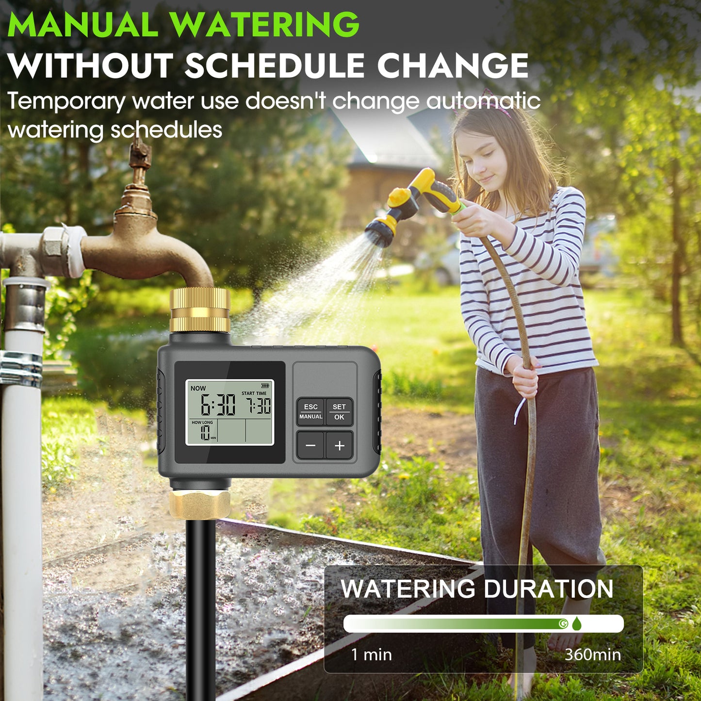 HEKIWAY - 60FT Drip Irrigation System with Water Timer
