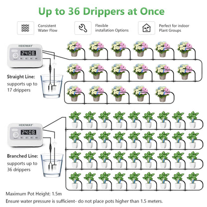 HEKIWAY - Digital Display Solar Drip Irrigation System