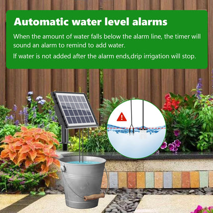 HEKIWAY - 49FT Solar Drip Irrigation Kit with Digital Screen
