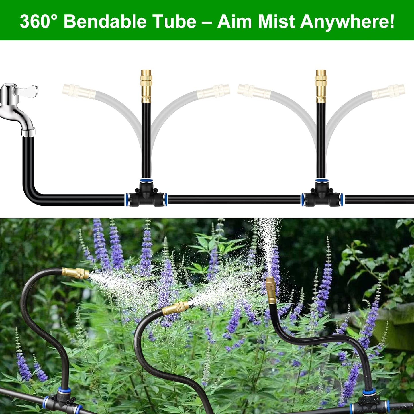 HEKIWAY - 80Ft Drip Irrigation System for Garden