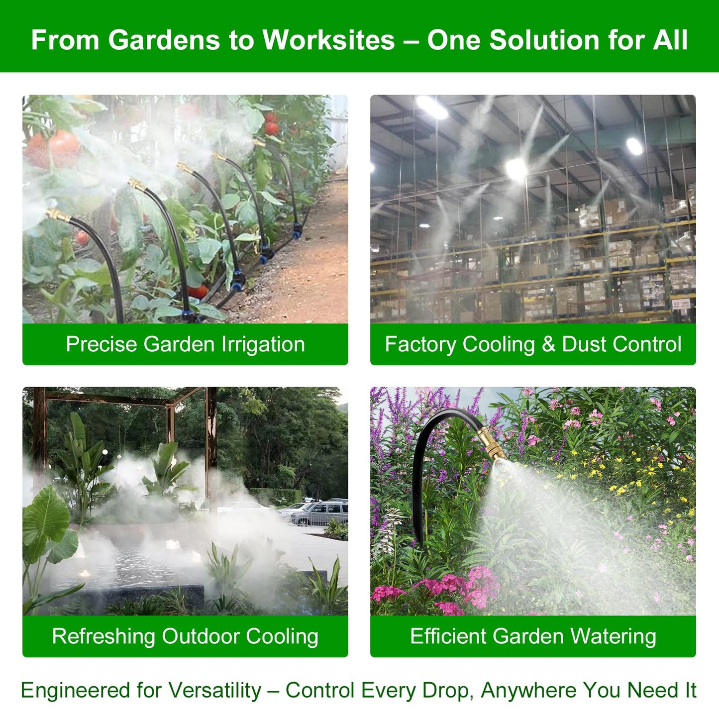 HEKIWAY - 80Ft Drip Irrigation System for Garden