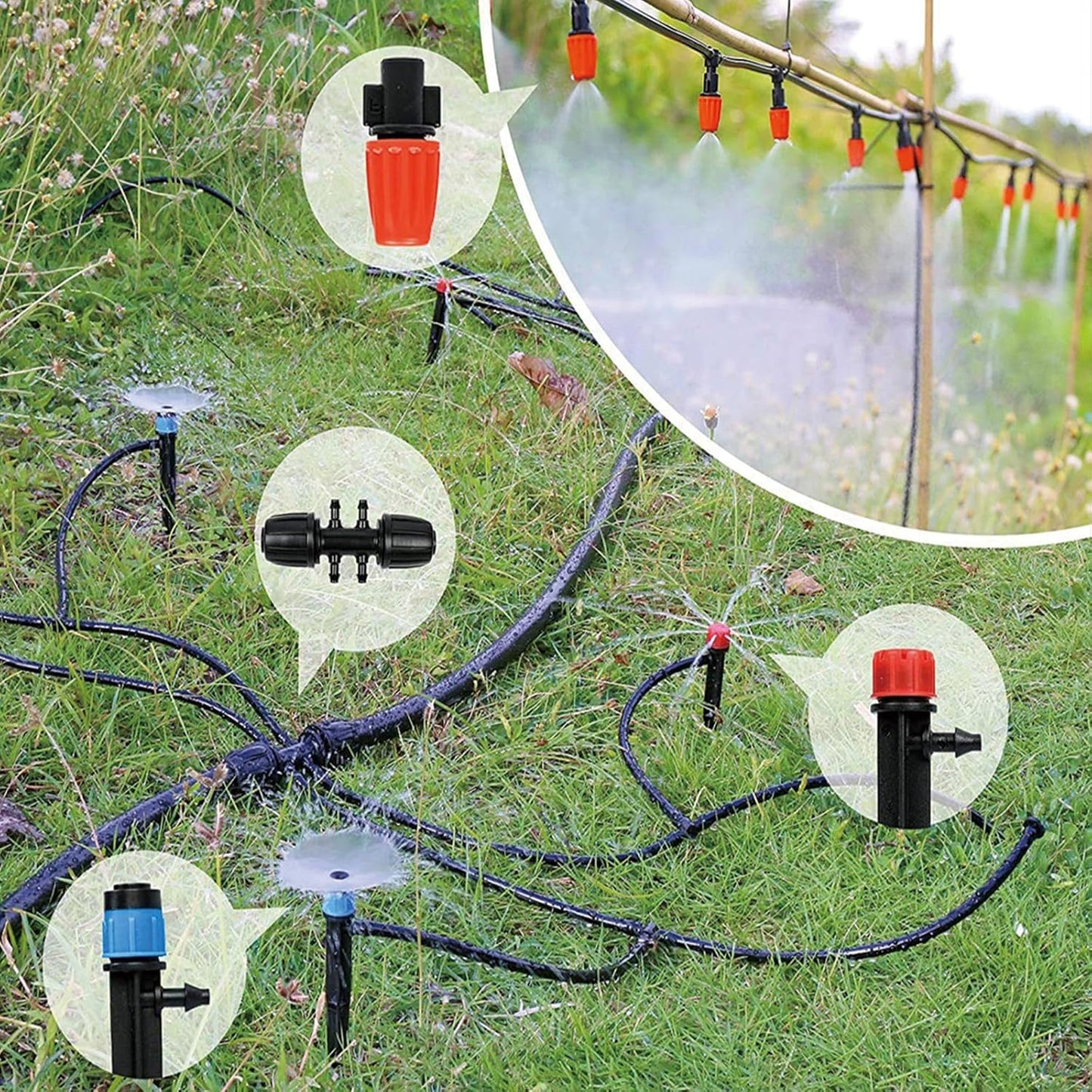 HEKIWAY - 256FT Automatic Drip Irrigation System Kit