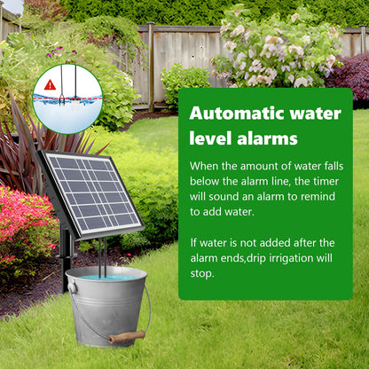 HEKIWAY - 49FT Solar Drip Irrigation Kit with Digital Screen