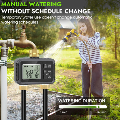 HEKIWAY - 120FT Drip Irrigation System with Smart Water Timer