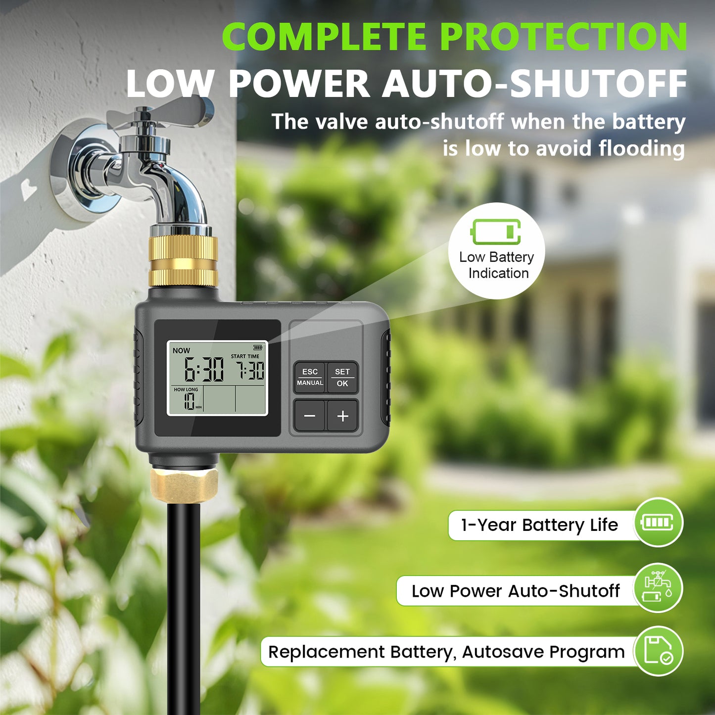 HEKIWAY - 60FT Drip Irrigation System with Water Timer