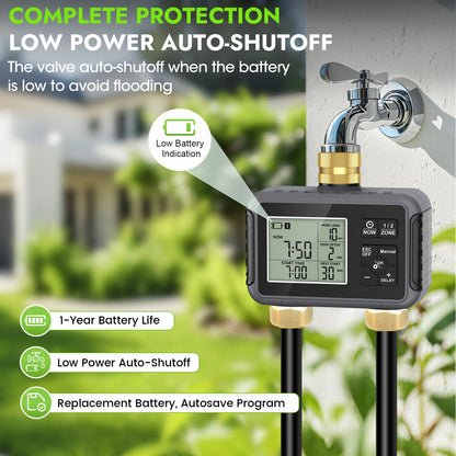 HEKIWAY - 120FT Drip Irrigation System with Smart Water Timer