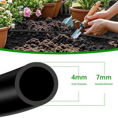 HEKIWAY - 1/4 Inch Blank Drip Irrigation Tubing, 60FT Distribution Hose
