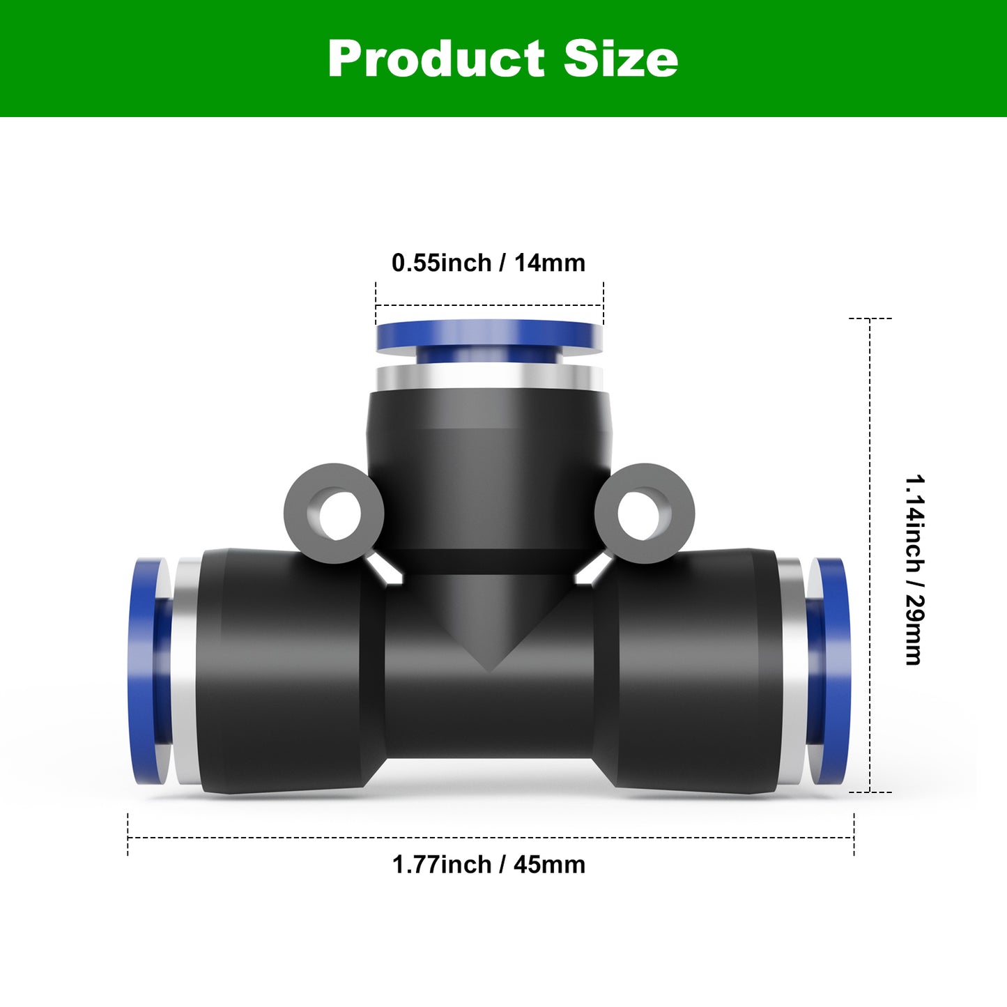 HEKIWAY - 5/16 Inch Drip Irrigation Tee Connectors