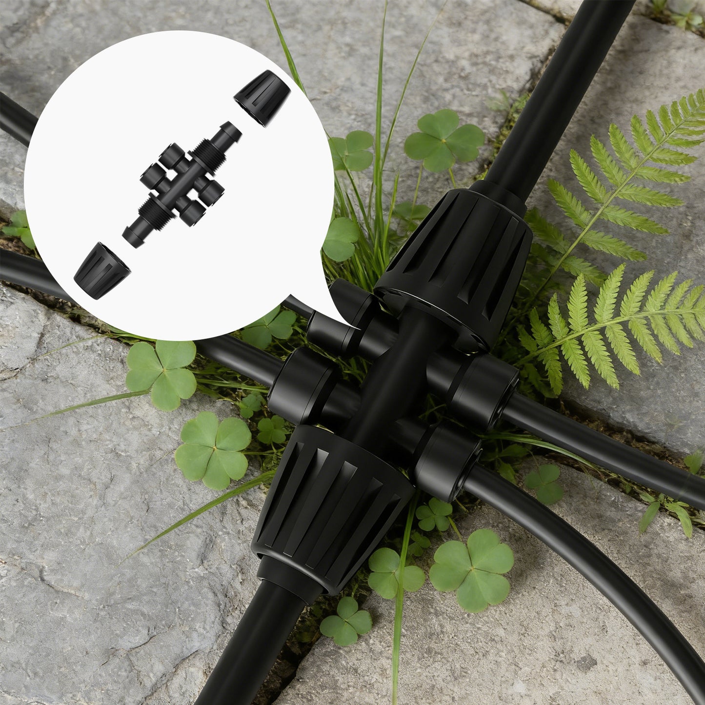 HEKIWAY - 1/2 Inch to 1/4 Inch Barbed Tee Connectors