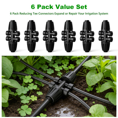HEKIWAY - 1/2 Inch to 1/4 Inch Barbed Tee Connectors