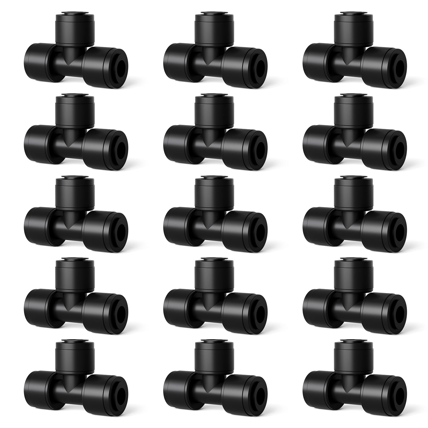 HEKIWAY - 1/4 Inch Drip Irrigation Tee Connectors