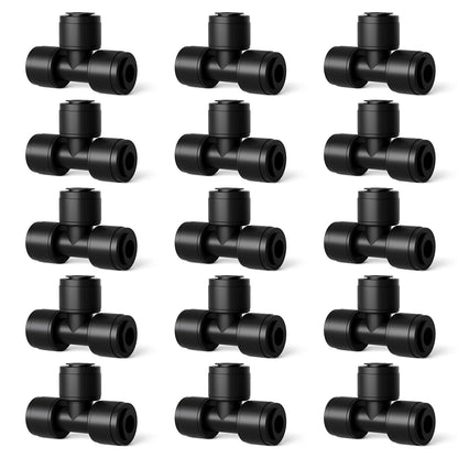 HEKIWAY - 1/4 Inch Drip Irrigation Tee Connectors