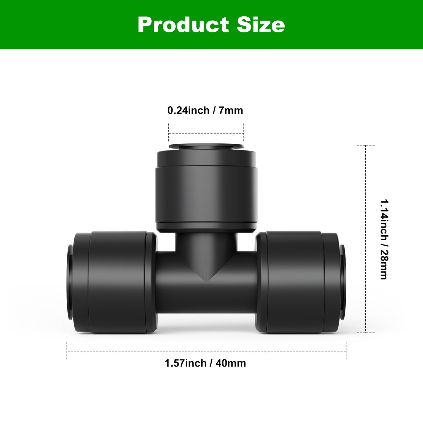 HEKIWAY - 1/4 Inch Drip Irrigation Tee Connectors