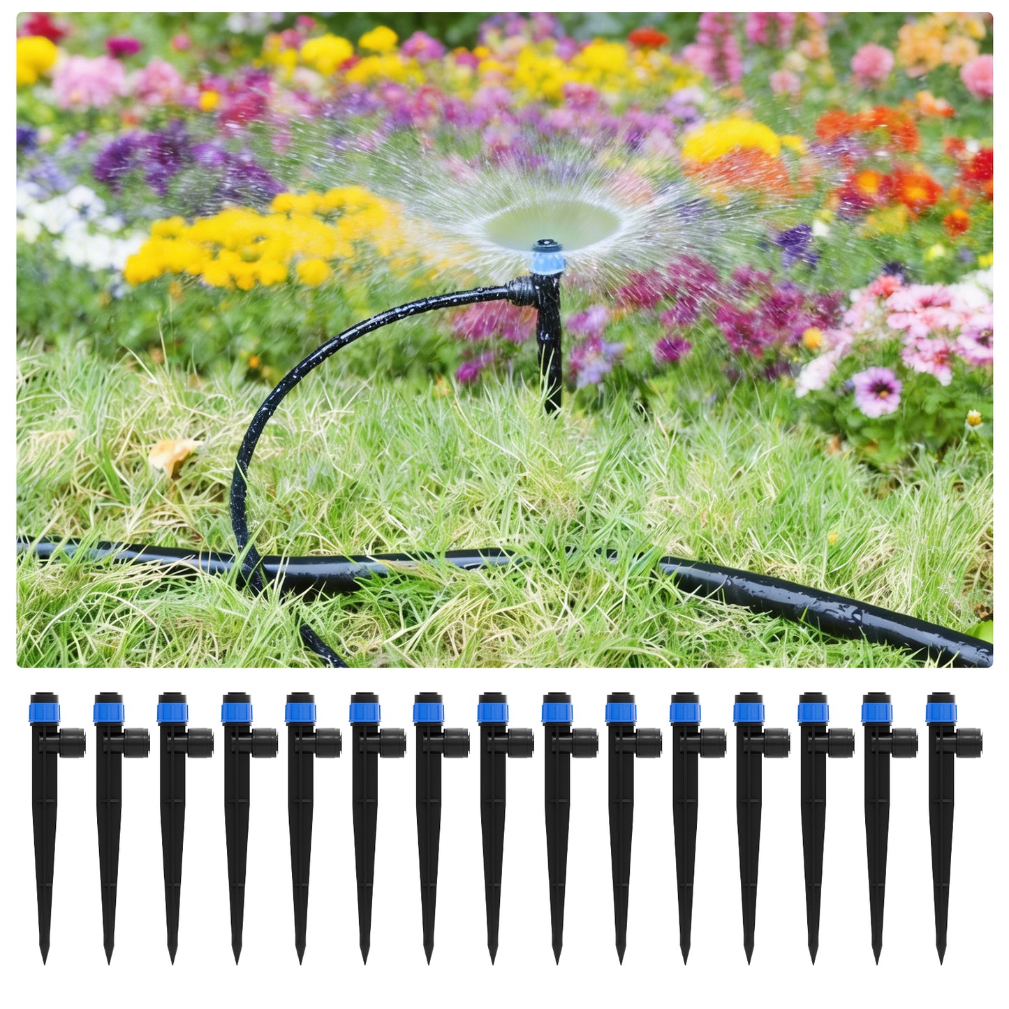 HEKIWAY - 1/4 Inch Adjustable Drip Irrigation Emitters