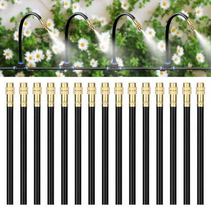 HEKIWAY - Brass Misting Nozzles for 5/16 Inch Drip Irrigation Tubing